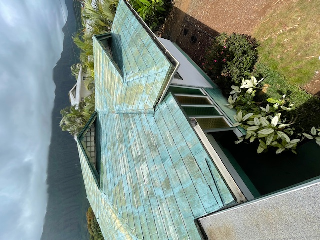 Impressive Aluminum Shingle Roof Cleaning Service in Waimanalo, Hawaii